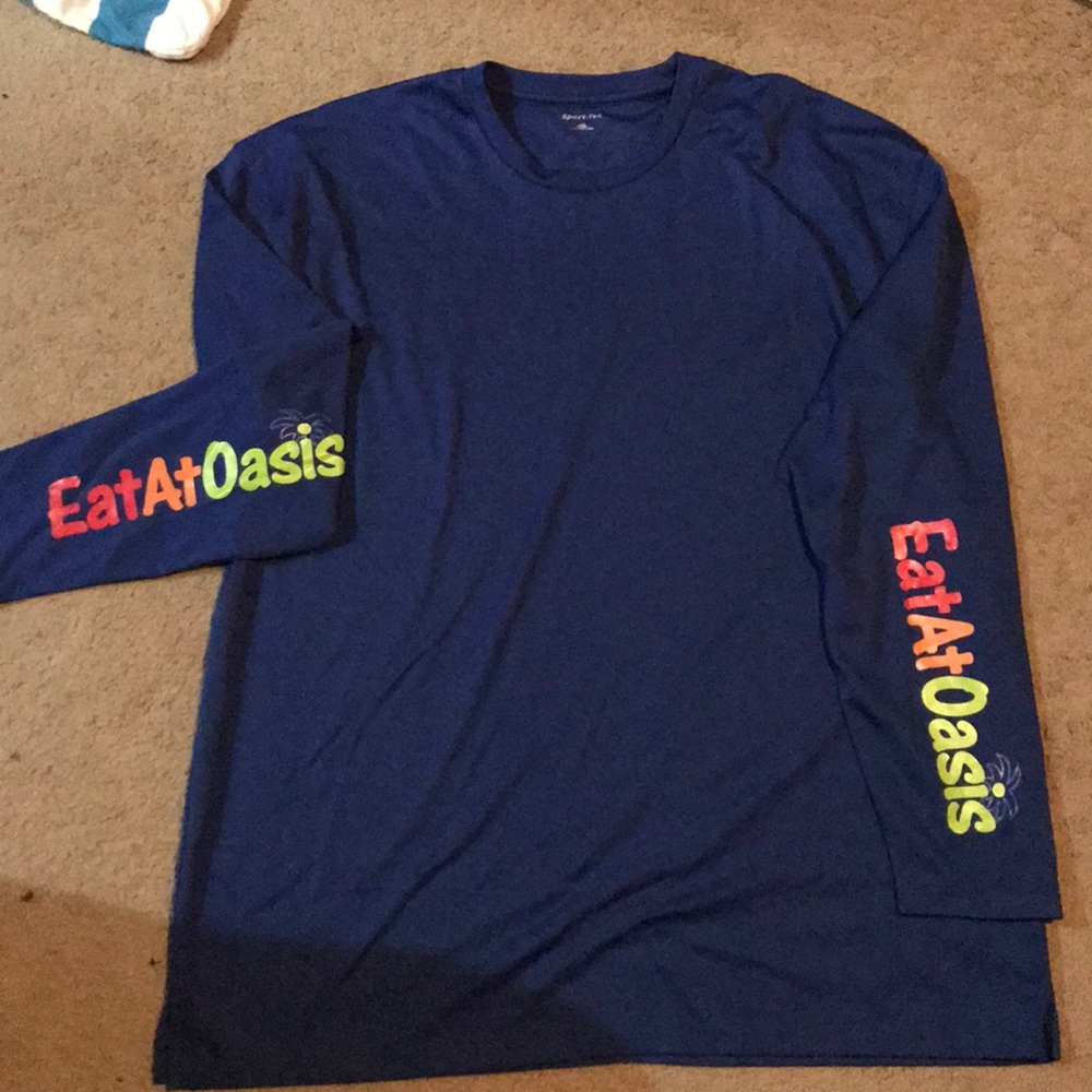 Blue long sleeve dri fit shirt